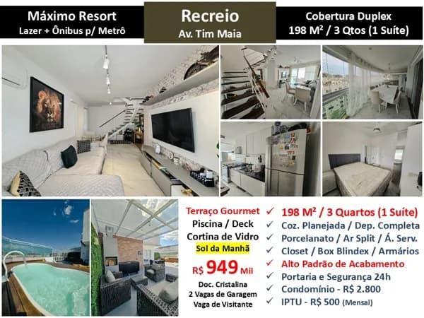Cob Recreio Zico Máximo 198M²