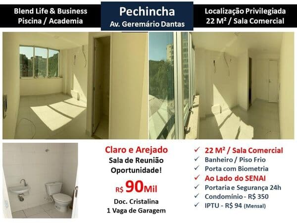 Sala JPA Pechincha Blend Life 22M²