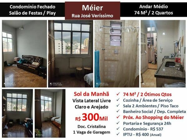 Apto Meier Jose Verissimo 74M²