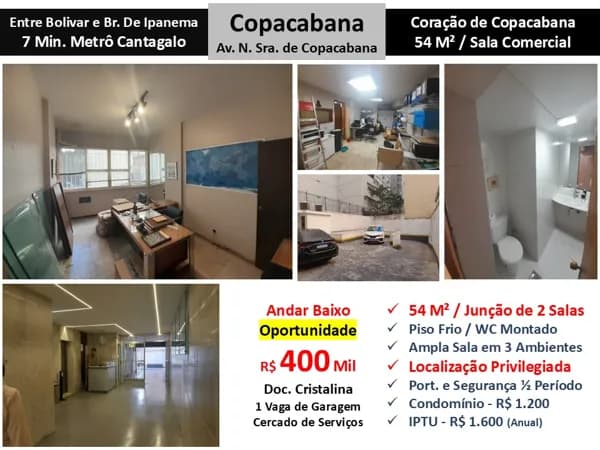 Sala Copacabana N.S de Copacabana 54M²