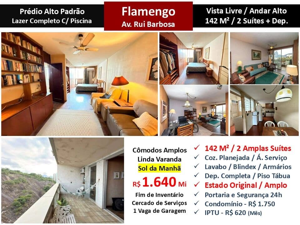Apto Flamengo Praia Rui Barbosa 142M²