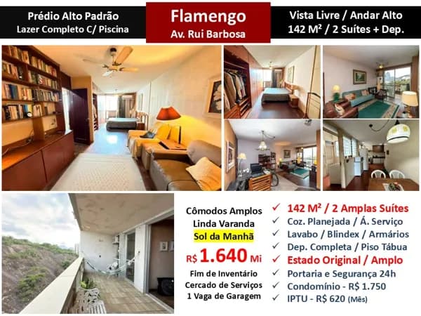 Apto Flamengo Praia Rui Barbosa 142M²