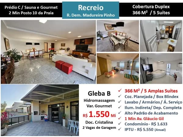 Cob Recreio Gleba B Praia Madureira Pinho 366M²