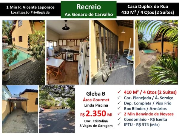 Casa Recreio Gleba B Genaro de Carvalho 410M²
