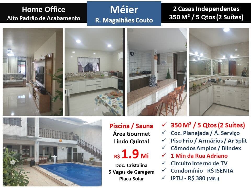 Casa Méier Magalhães Couto 350M²