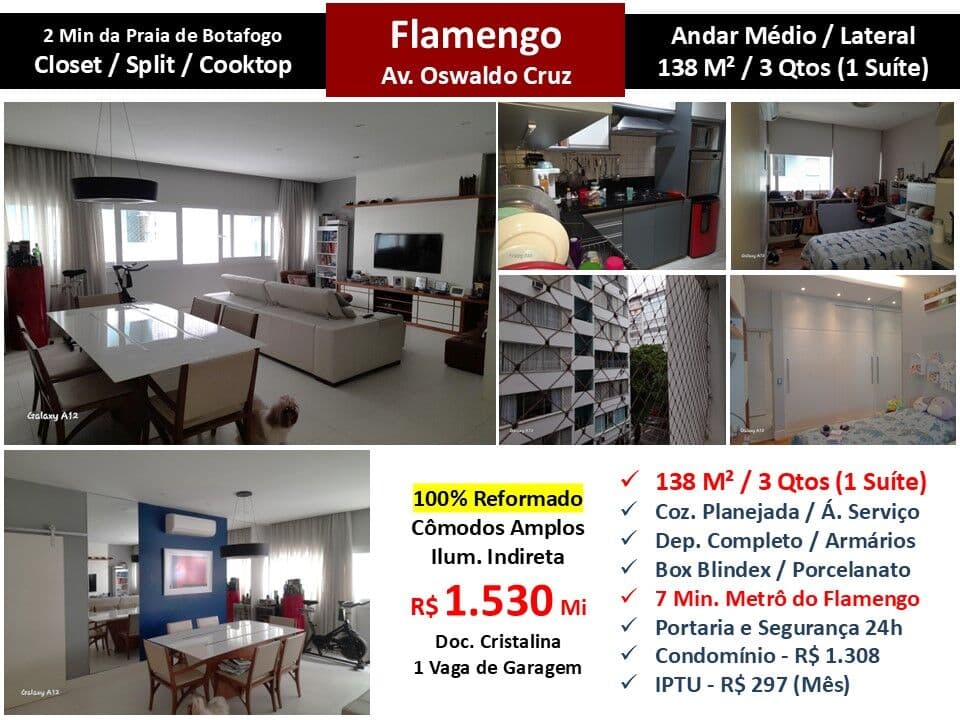 Apto Flamengo Oswaldo Cruz 138M²