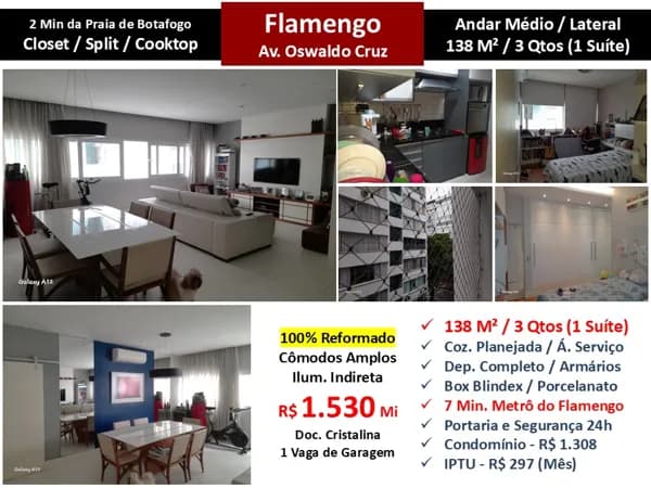 Apto Flamengo Oswaldo Cruz 138M²