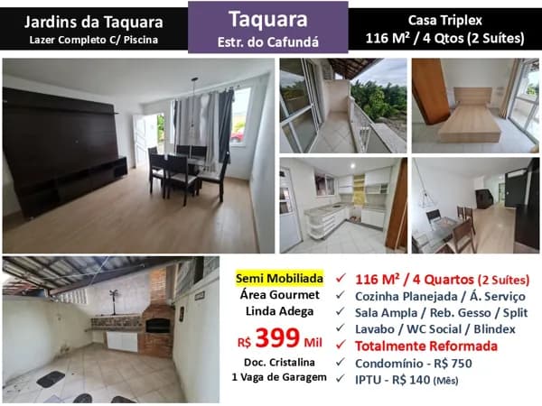 Casa JPA Taquara Jardins da Taquara 116M² 4