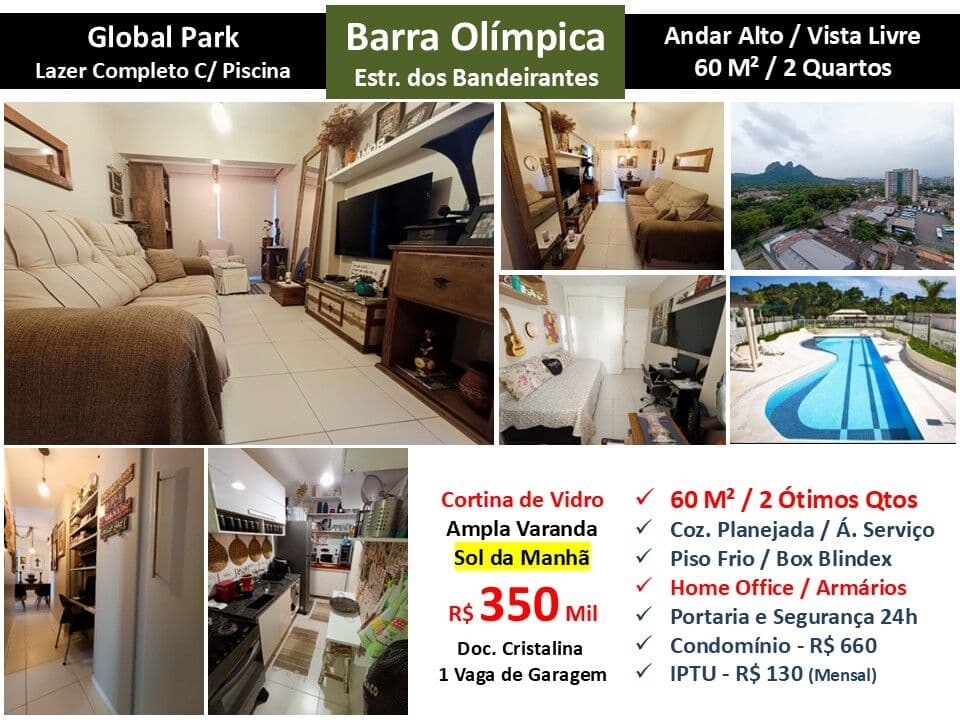 Apto Barra Olímpica Global Park 60M²