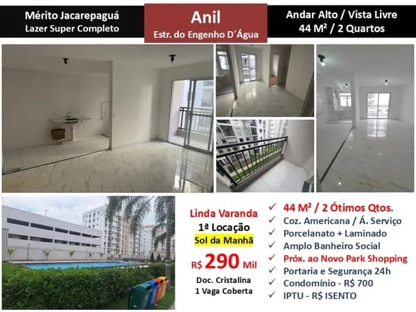 Apto JPA Anil Mérito 44M²