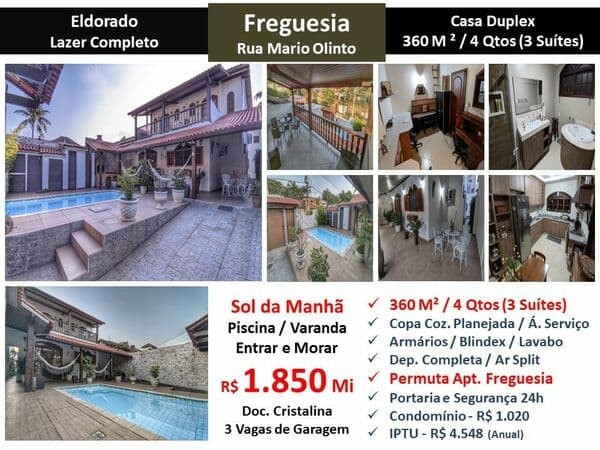 Casa JPA Freguesia Eldorado 360M²