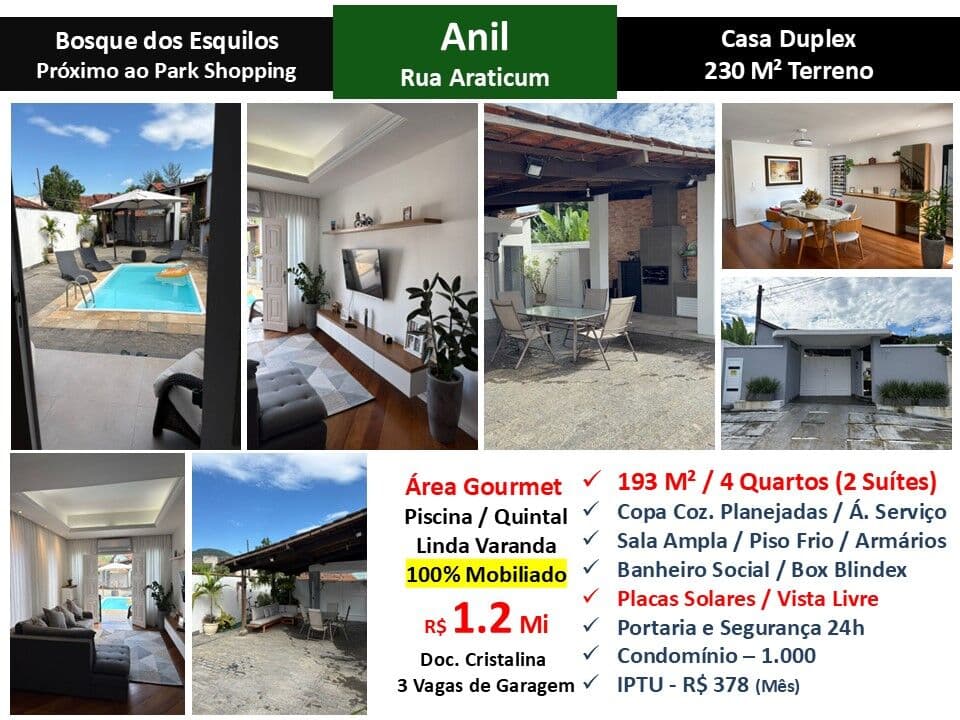 Casa JPA Anil Bosque dos Esquilos 193M²
