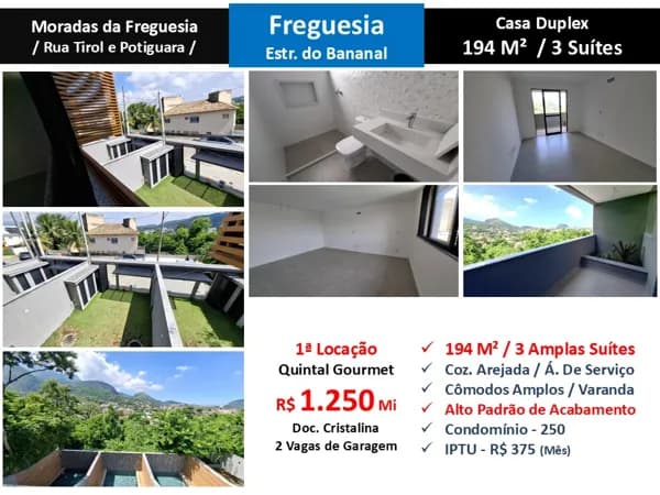 Casa JPA Freguesia Bananal Moradas da Freguesia 194M²