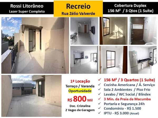 Cob Recreio Praia Rossi Litorêneo 156M²