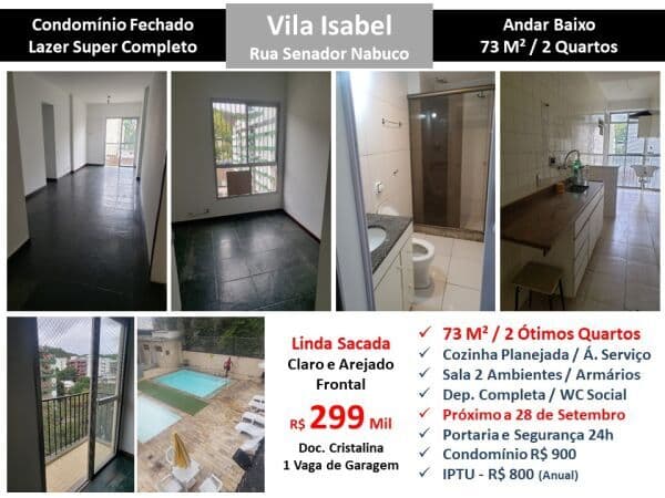 Apto Vila Isabel Senador Nabuco 73M²