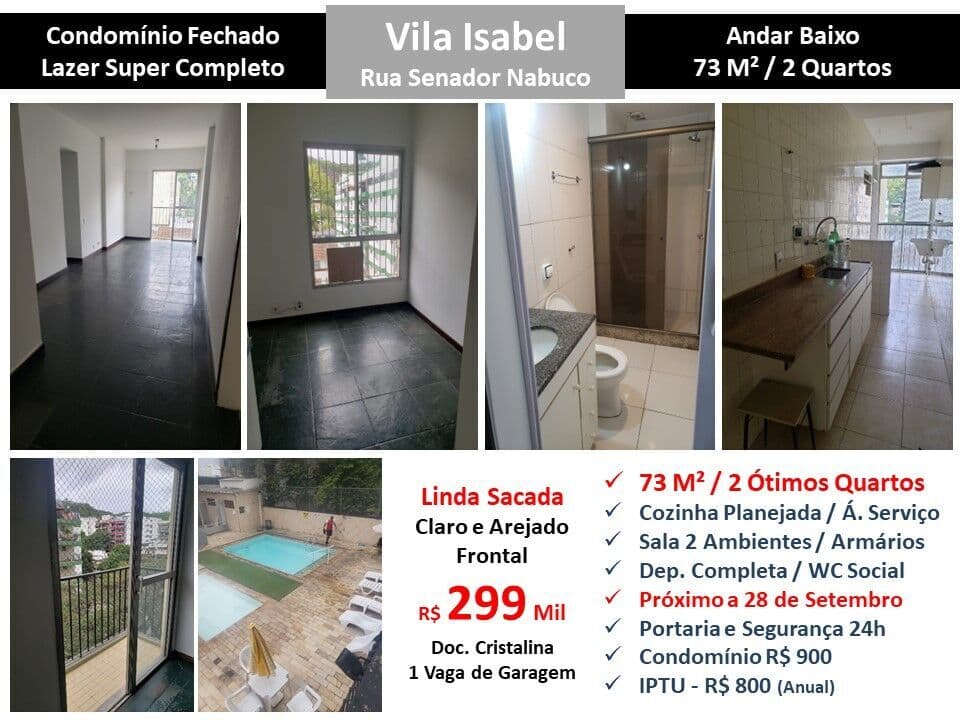 Apto Vila Isabel Senador Nabuco 73M²