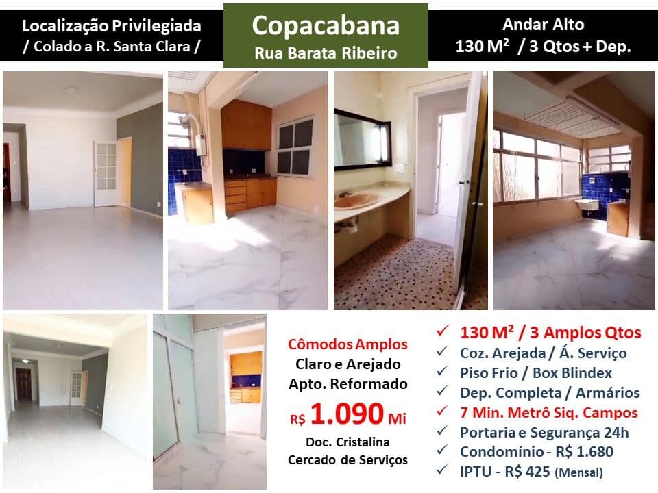 Apto Copacabana Barata Ribeiro 130M² 3