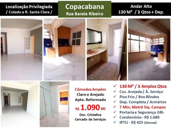 Apto Copacabana Barata Ribeiro 130M² 3
