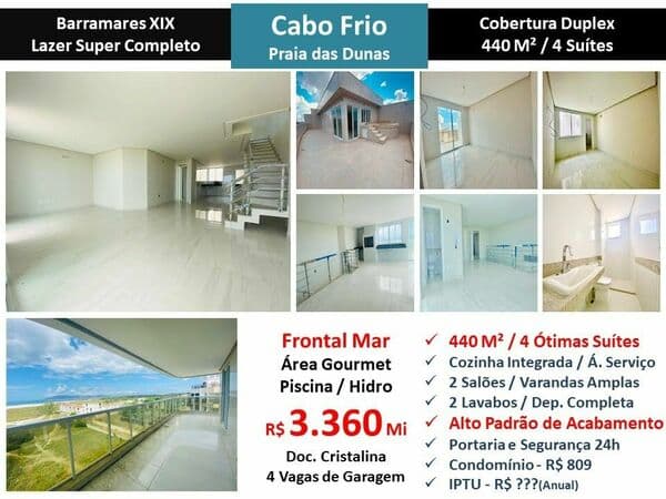 Cob Cabo Frio Dunas 440M²