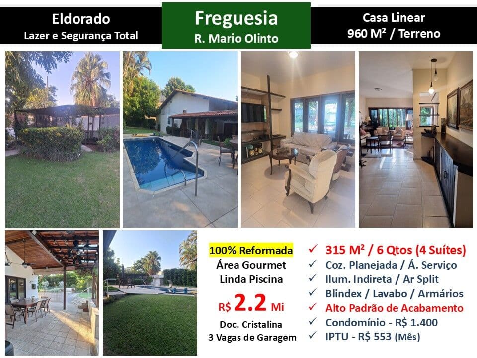 Casa JPA Freguesia Eldorado 315M² Linear