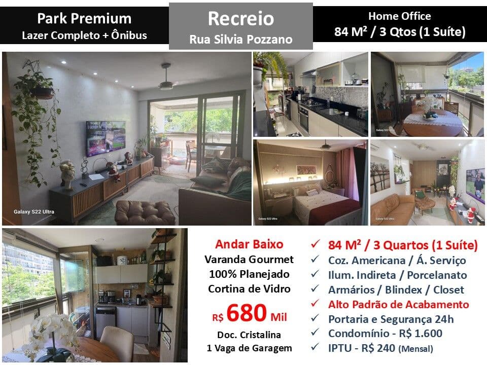 Apto Recreio Zico Park Premium 84M² 14