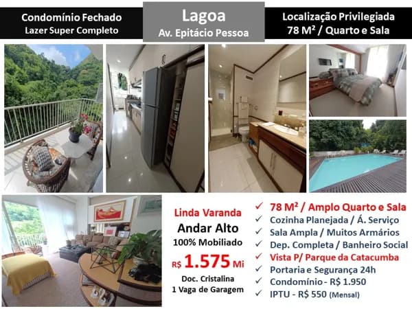Apto Lagoa Epitácio Pessoa 78M²