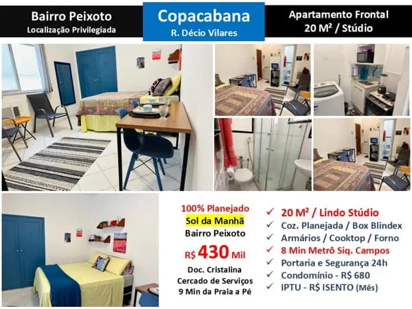 Apto Copacabana Décio Vilares 20M²