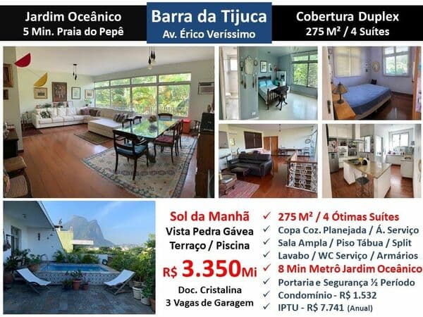 Cob Barra da Tijuca JO Érico Veríssimo 275M²