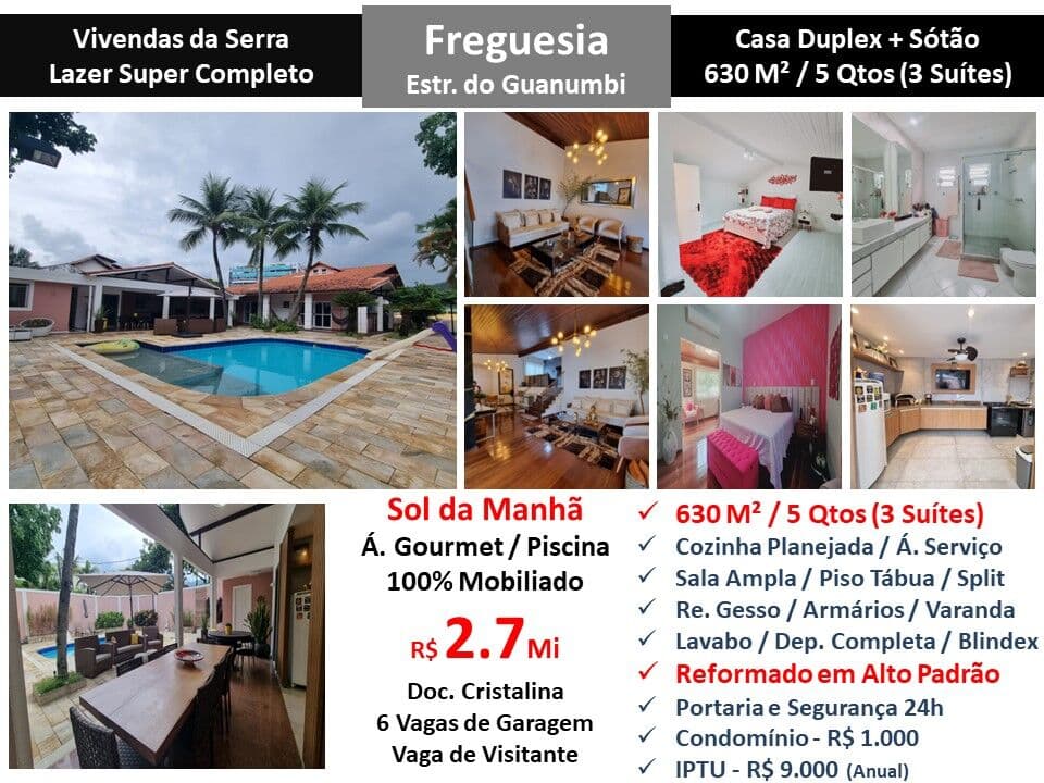 Casa JPA Freguesia Vivendas da Serra 630M²