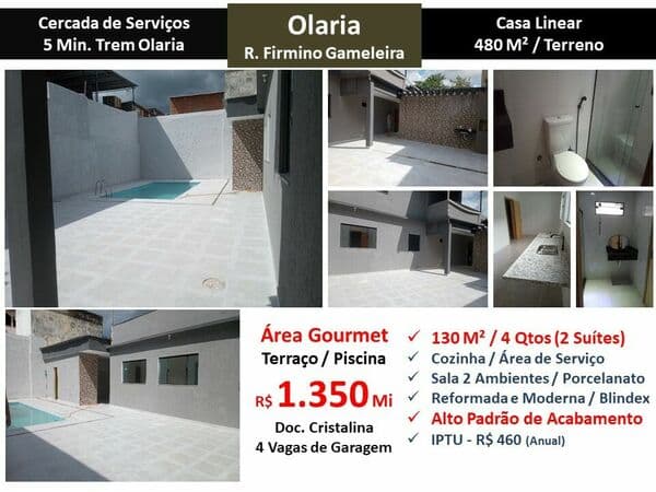 Casa Olaria Firmino Gamaleira 130M² Linear