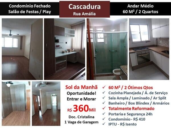 Apto Cascadura Amália 60M²