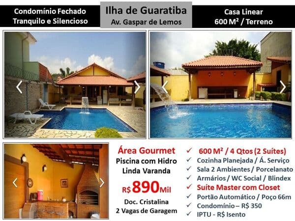 Casa Ilha de Guaratiba Gaspar de Lemos 600M²