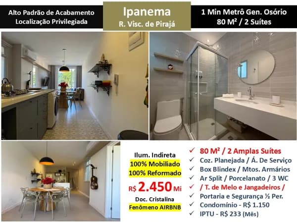 Apto Ipanema Visc. Pirajá 117M² 2