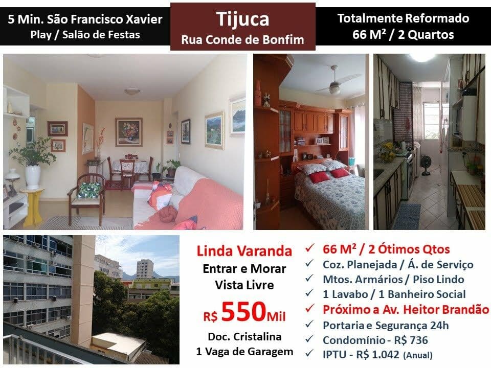 Apto Tijuca Conde de Bonfim 66M²