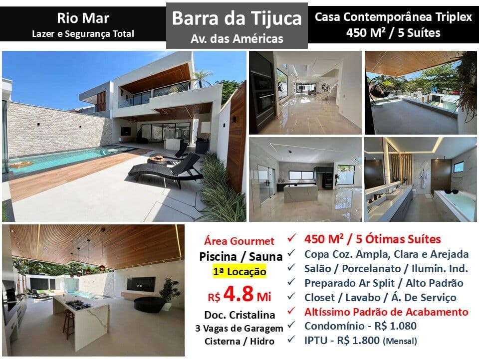 Casa Barra da Tijuca Rio Mar 450M² 4