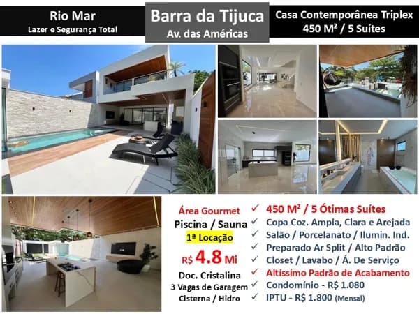 Casa Barra da Tijuca Rio Mar 450M² 4