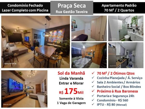 Apto JPA Praça Seca Gastão Taveira 70M²