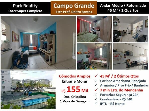 Apto Campo Grande Park Reality 45M²