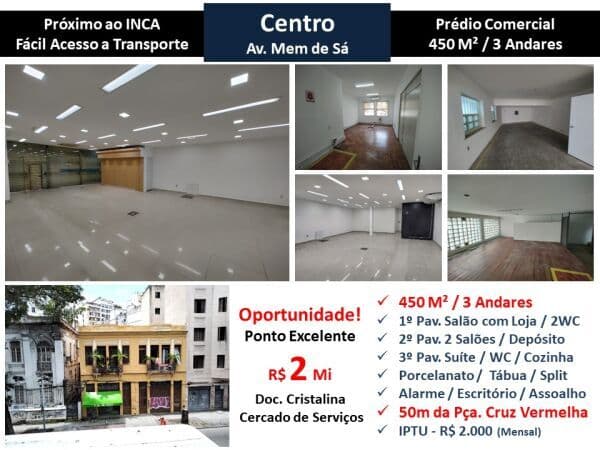 Prédio Centro Mem de Sá 450M²