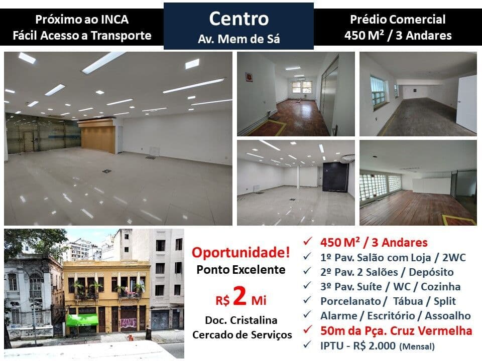 Prédio Centro Mem de Sá 450M²