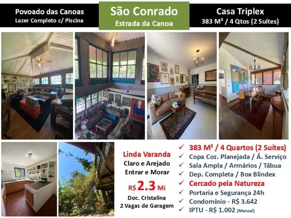 Casa Joá Povoado das Canoas 383M²