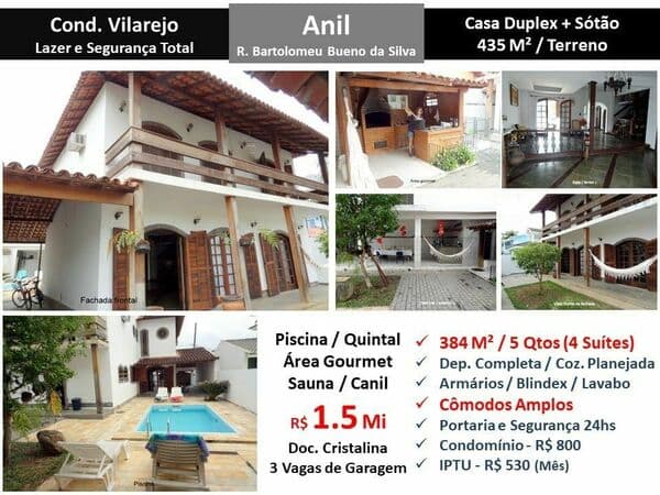 Casa JPA Anil Vilarejo 384M²