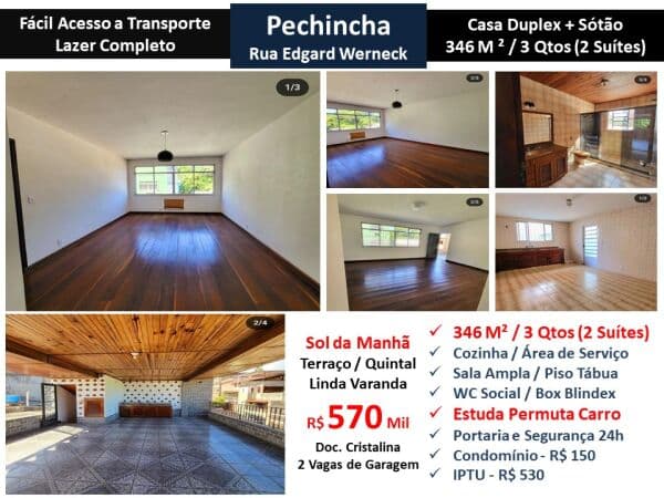 Casa JPA Pechincha Edgard Werneck 346M²