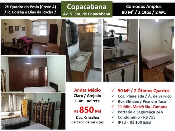 Apto Copacabana N.S. de Copacabana 90M² 6