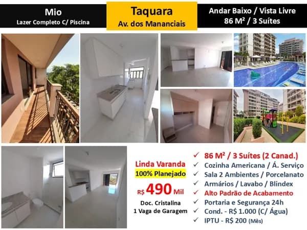 Apto JPA Taquara Mio 86M²