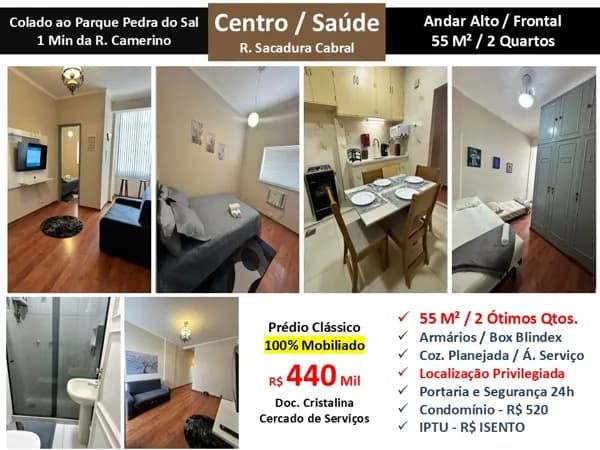 Apto Centro Sacadura Cabral 55M²