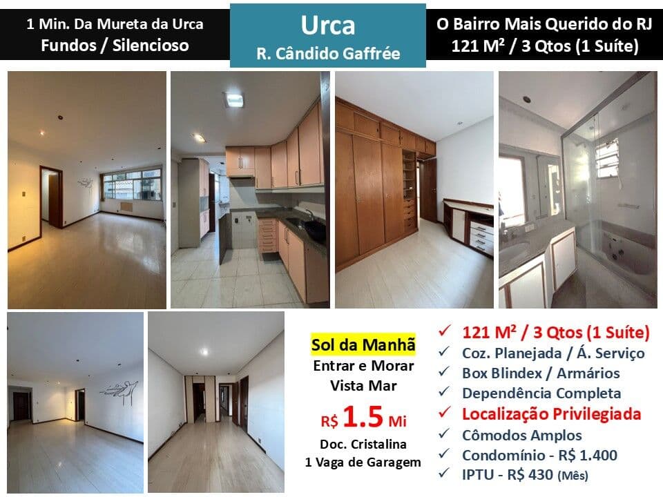 Apto Urca Cândido Gaffrée 121M²