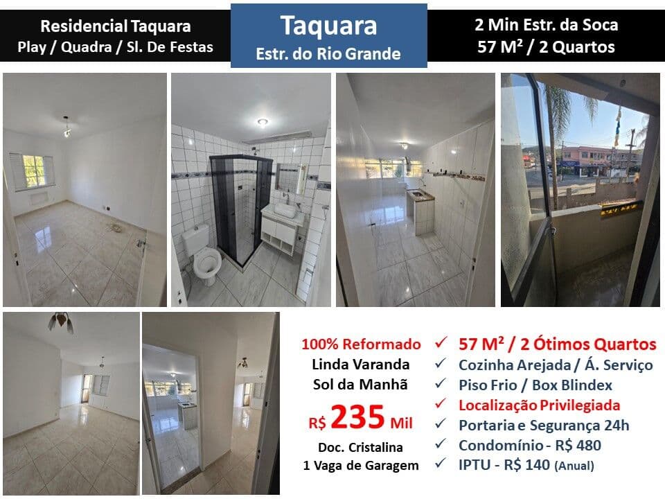 Apto JPA Taquara Residencial Taquara 57M²