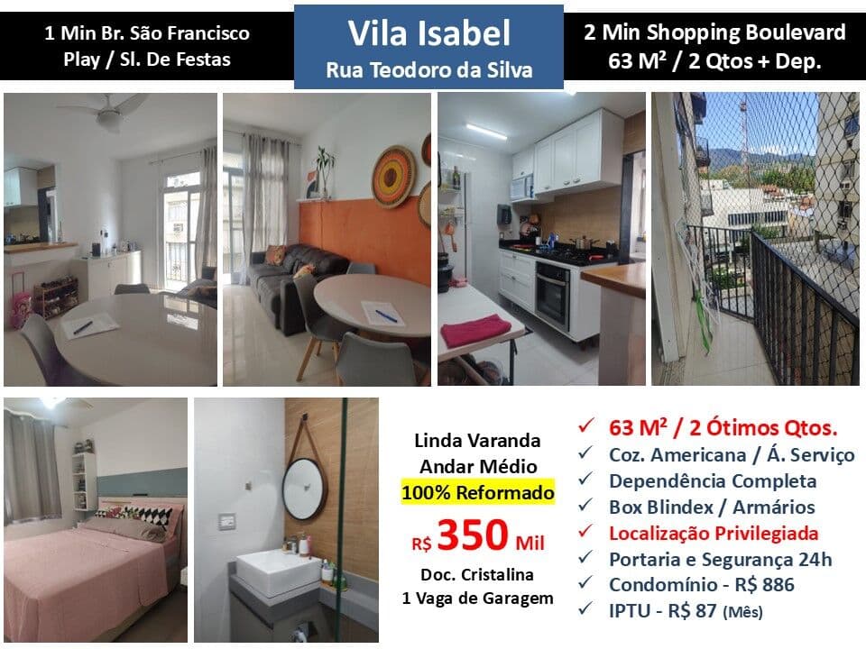 Apto Vila Isabel Teodoro da Silva 63M² 2