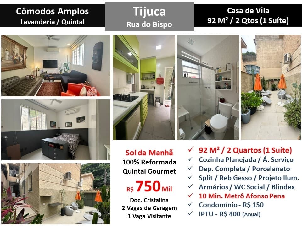 Casa Tijuca Bispo 92M²